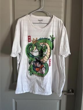 Men’s Old Navy Dragon Ball Z Graphic T Shirt Size 3X Tall White Short Sleeve